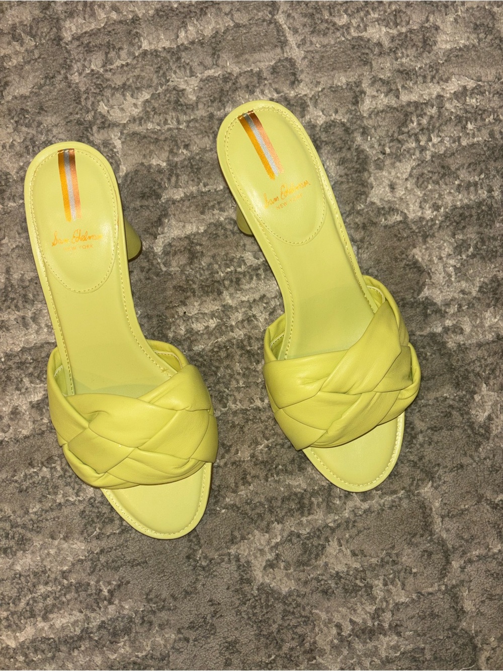 Sam Edelman braided sandals in Lime Yellow